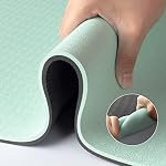 Overmont TPE Yoga Mat 1/3" Extra Thick Exercise Mat Non-Slip Workout Mat High Density Anti-Tear Pilates Mat for Stretching Fitness Home Gym, 72"x24"