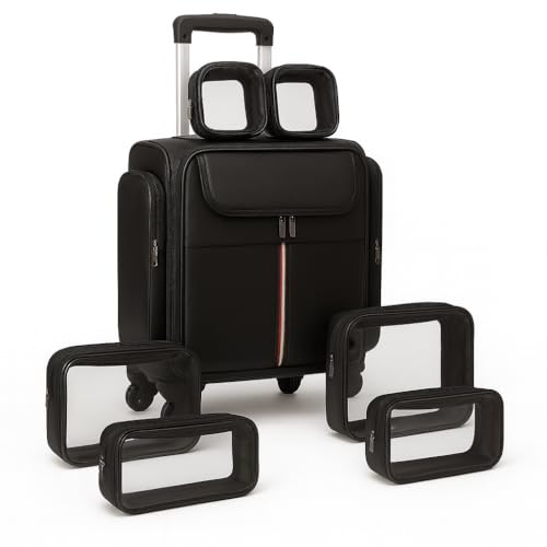 Image of Coslifestore Makeup Vanity Trolley -Premium Black Nylon Travel Organizer
