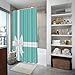 Shrahala Teal Christmas Elegant Decorative Shower Curtain, White Turquoise Bathroom Décor Polyester Fiber Waterproof with Plastic Rings for Shower Stall Bathtubs 72 x 60 in