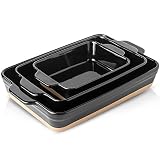 HVH Baking Dish Set, 9x13 Baking Dish, Ceramic Lasagne Pan Deep, Large Casserole Dish Set, Baking Di
