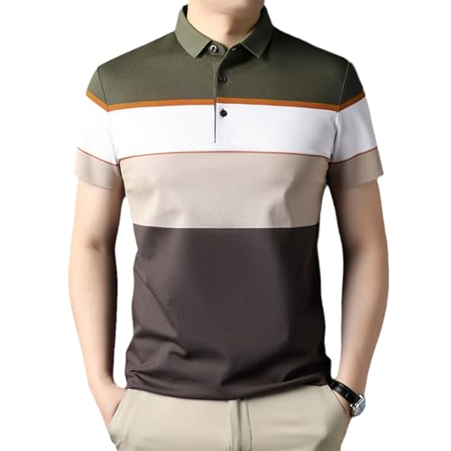 Polo fil-teint en coton décontracté pour homme haut d'été