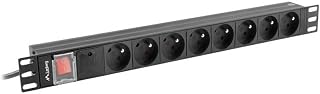 REGLETA LANBERG RACK PDU 19″ (1U, 16A, 6X 230V PL, 2M, NEGRO) PDU-06E-0200-BK