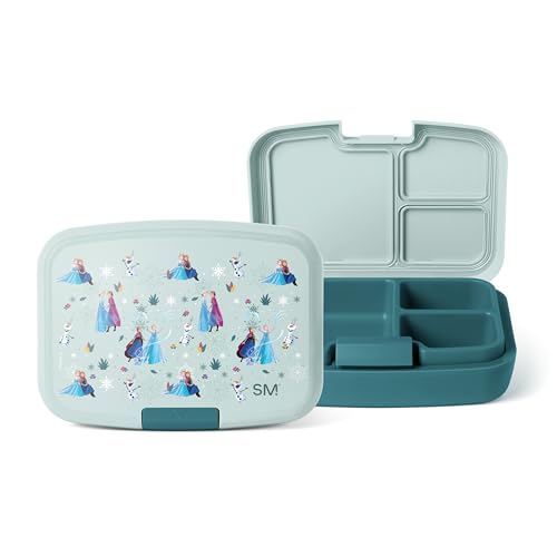 Image of Simple Modern Disney Porter Bento Lunch Box | BPA Free, Leak-Resistant, Dishwasher Safe | Lunch Container for Girls, Boys, Toddlers, Kids | 3 Compartments, Frozen Swirls