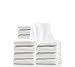 12 LCL Beauty Premium Ultra-Soft White Microfiber Gentle Exfoliating Facial Towels Wash Cloths