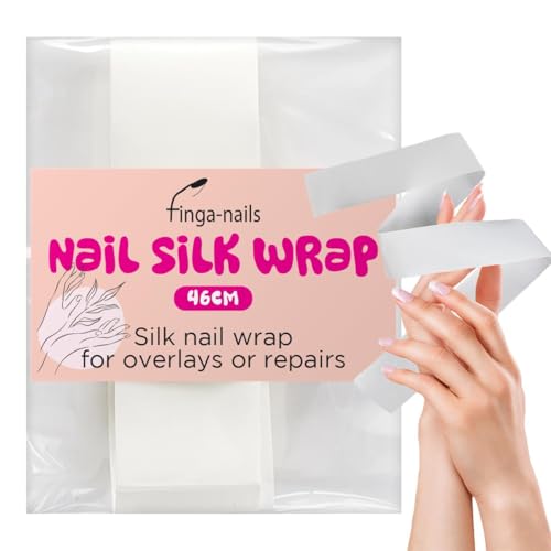 Silk Wrap for Nails 46cm Cracked Nail Repair Kit - Silk Wrap Fingernail Repair Patches for Splits, Cracks and Chips - Broken or Damaged Fingernail Bandages in Mesh Sheets for Natural or Gel Manicures