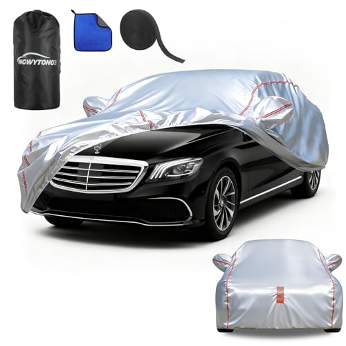 Ngwytong Car Cover Waterproof All Weather for Mercedes-Benz S-Class 2006-2025,All-Around Fastening and 4 Upgrades, 30s Quick-Install for Car Cover
