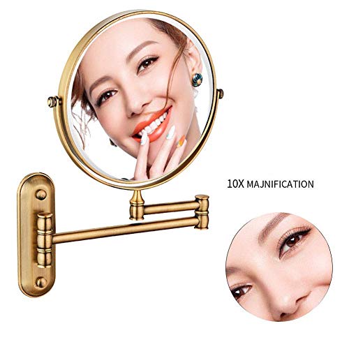 Miroir de maquillage mural 5X extensible sans électricité - 5