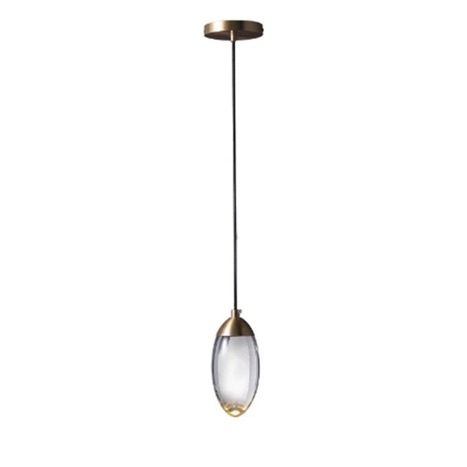 Lampe suspendue en cuivre et cristal LED chic pour chambre