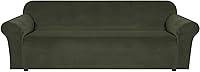 Vista 108 de H.VERSAILTEX Funda de terciopelo elástico para sillón, funda para sillón de 1 cojín para sala de estar, funda de muebles hecha de terciopelo grueso