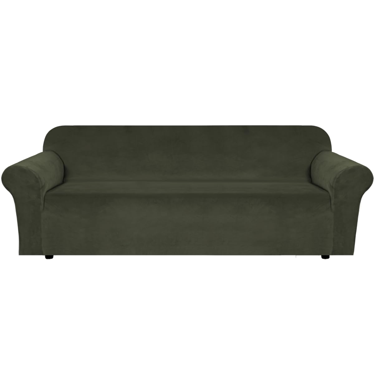 Photo 1 of H.VERSAILTEX Stretch Velvet Sofa Covers Large Couch Covers Furniture Protector Soft with Non Slip Elastic Bottom, Feature Thick Comfy Rich Velour (Extra Large Sofa 98"-105", Olive)