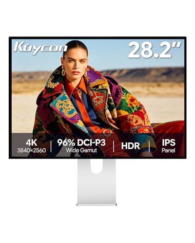 Image of P10 28'' UHD 4K (3840x2560) Monitor, IPS Panel, 8-Bit Color, 99% sRGB, 96% DCI-P3, 60Hz, HDR, 163PPI, 1200:1 Contrast, Eye Care, Anti-Glare (Minimalist - with Stand x2)