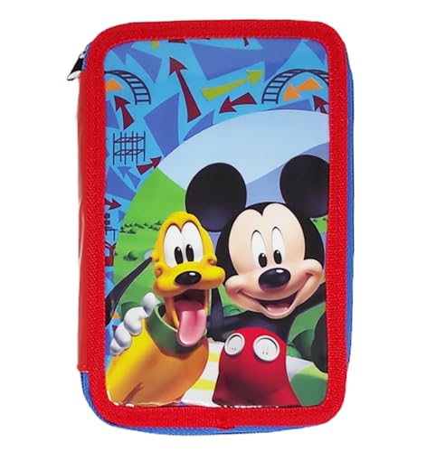 CUCUBA Astuccio con 3 Zip Mickey Mouse Topolino e