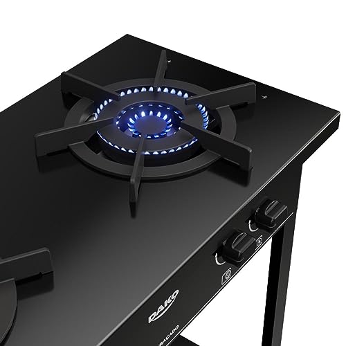 Fogão Industrial 2 Bocas Preto com Dupla Chama e Pés Removíveis Dako Couraçado