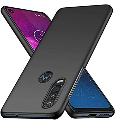 Image of Mobile Back Cover Case for Motorola Moto One Action, Moto P40 Power (Silicone Case|CameraProtection|Black SC1510)