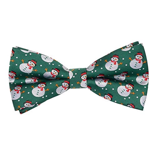DJLHNNuovi Papillon Natalizi novità da Uomo Papillon Pre-Annodato Rosso Verde Papillon per Uomo Festival Accessori per Feste - 07