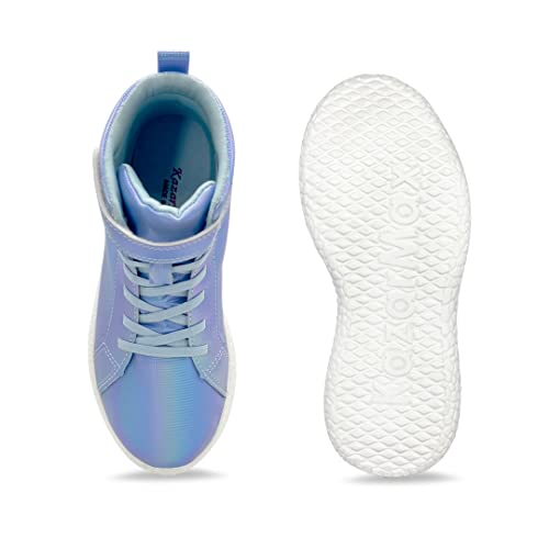 Image of KazarMax Unisex White Holographic Ankle Length Shoes - 10 Kids UK