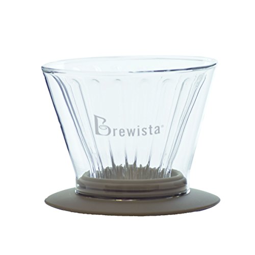 Brewista BDWPOCF4 Flat V Cone Glass Dripper, Clear