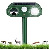 Répulsif Chat Ultrason, 3 Modes Repulsif Chat Solaire & Solaire et USB Répulsif Animaux, IP54 Étanche Repulsif Chat Exterieur avec Détecteur et Flash pour Chats Chiens Souris Ratons Animaux de Jardin