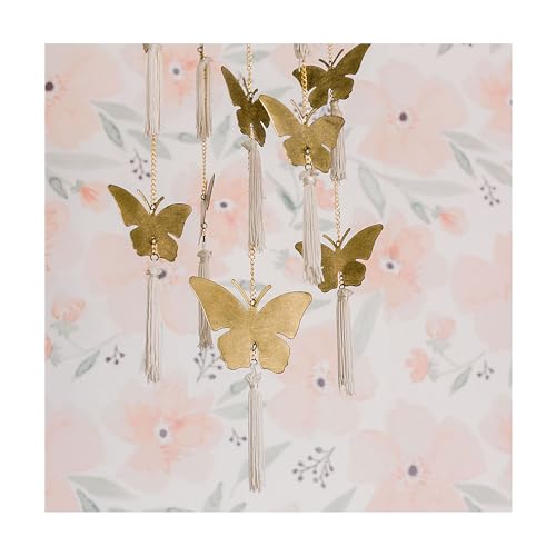 Crane Baby Butterfly Nursery Décor for Boys and Girls, Ceiling Hanging, 6\" x 6\" X 36\"