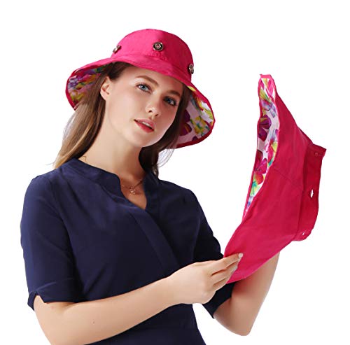 Packable Extra Large Brim Floppy Sun Hat Reversible Upf 50+ Beach Sun Bucket Hat #TOP5