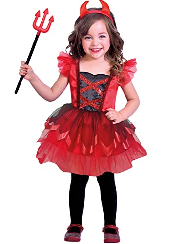 (PKT) (9911948) Child Girls Little Devil (3-4yr) Red