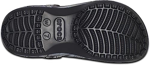 Image of Crocs Women's Classic Graphic Platform Clogs, Platform Shoes, Black /Multi, 5 Women