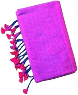 Solid Cotton Saree with Lace| Comfortable, Breathable, Lightweight, Skin Friendly|SL_233 Price In India