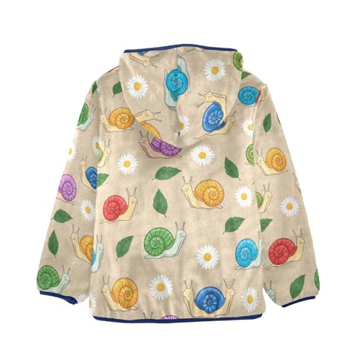 CHIFIGNO Colorful Snails Beige Boys Winter Jacket, Toddler Boy Zip up Jacket Warm for Fall Winter Spring 3T2
