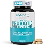 GOBIOTIX Multivitamin with Probiotics and Digestive Enzymes - 25 Billion CFU - Digestive Health, Probiotics for Women and Men - Gluten Free Pills - 90 Capsules