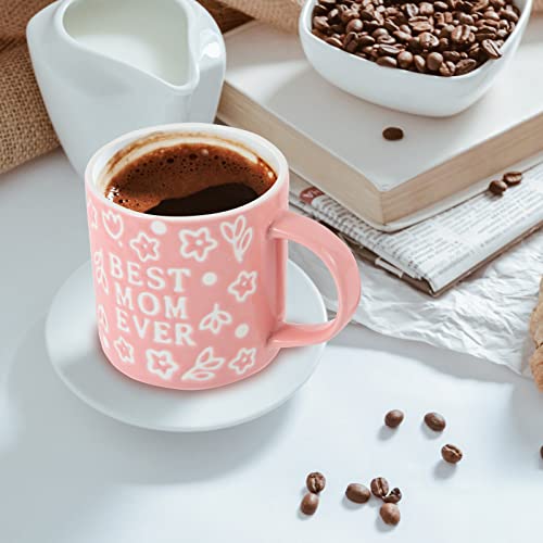 Mothers-Day-Gifts-Best-Mom-Ever-Mug-Gifts-for-Mom-Floral-Embossed-Pattern-Ceramic-Coffee-Mug-135OZ Mothers Day Gifts Best Mom Ever Mug Gifts for Mom Floral Embossed Pattern Ceramic Coffee Mug 135OZ