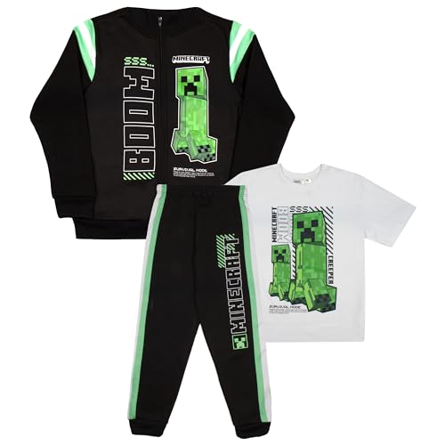 Pantalon Minecraft Creeper avec t-shirt et veste le cadeau d'anniversaire idéal pour garçon