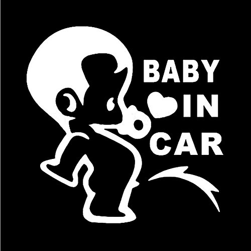 ZERTRAN Car Styling Sticker Car Decoration Car DIY Sticker Baby in car car Sticker White