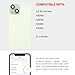 UooFide Back Screen Cover Glass Replacement Compatible with iPhone 15 6.1-Inches All Carriers +Pre-Installed Plate +Wireless Charging Coil Flex Cable +Flashlight +Microphone +Camera Frame (Green)