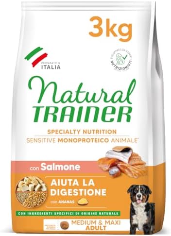 Natural Trainer Sensitive No Gluten Cibo per Cani Adulti con Salmone, 3Kg — foto principale