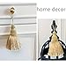 BEL AVENIR Gold Tassels Key Tassel with Loops Handmade Craft Charms DIY Accessories Elegant Soft Making Curtain Home Decoration (Gold, 2 pcs)