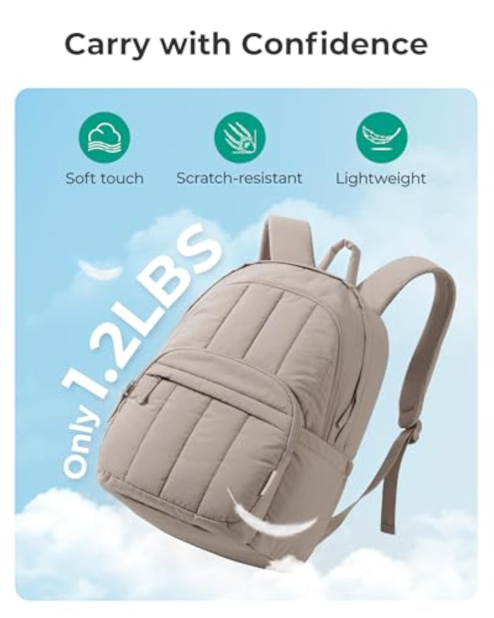 Cute Travel Backpack for Women, Quilted Design
