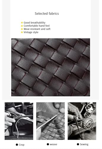 Women's Woven Leather Crossbody Bag with Top Handle, Fashion Square Box Purse3