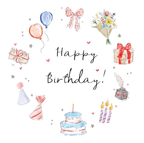 Lucy Claire Illustrations Birthday Card, Happy Birthday To Her, Sister, Friend, Girlfriend, Cute Illustrated Greeting Card
