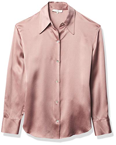 Vince Women's Shaped Collar Blouse, Mauve Orchid, Small