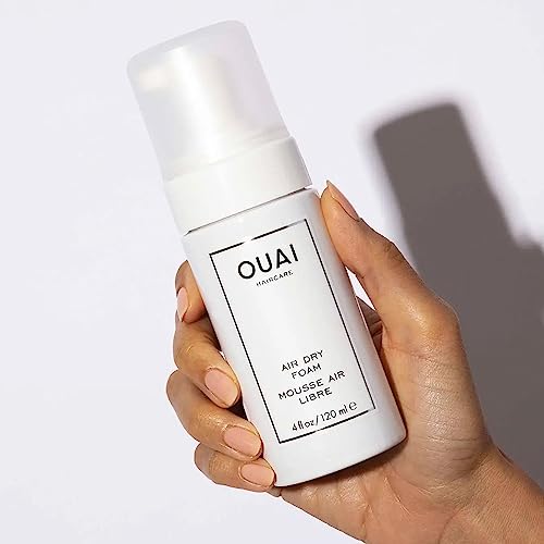image for OUAI Air Dry Foam - Hair Mousse for Curly Hair & Beach Waves - Conditi