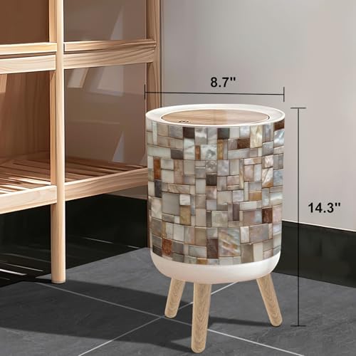 Caneca pequeña con tapa y mosaico madreperla 7L miniatura 3