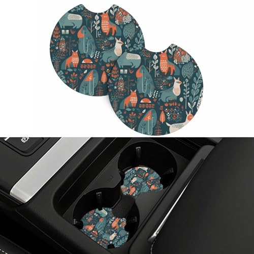 Portavasos para carro goma 2 piezas antideslizantes miniatura 5