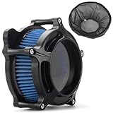 For harley davidson air cleaner filter sportster Touring street glide road king electra Dyna Softail motorcycle air intake (Black-Blue filter-01, B-For Softail/Dyna 1993-2015)