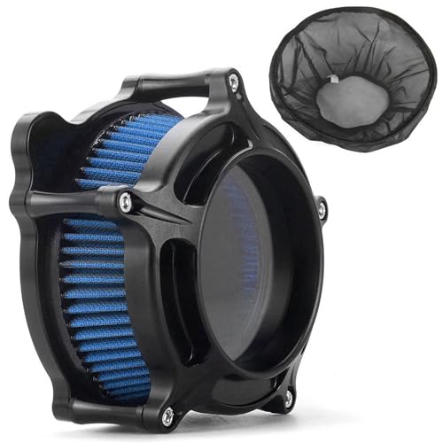 For harley davidson air cleaner filter sportster Touring street glide road king electra Dyna Softail motorcycle air intake (Black-Blue filter-01, B-For Softail/Dyna 1993-2015) by TOPRAMETAL - Used condition - US$39.32