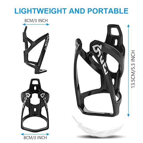 Ainiv Bike Water Bottle Holder, 2 Pack Durable Bicycle Bottle Cage With Screws Tool, Lightweight Pc Water Bottle Holder Cages Bicycle Accessories Easy Installation For All Types Of Bikes, Black/Red #TOP2