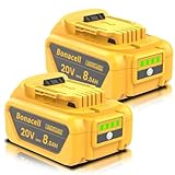 Bonacell 2Pack 8000mAh Replacement for Dewalt 20V Max Battery Compatible with Dewalt 20V Max Battery XR Cordless Tools DCB206 DCB200 DCB201 DCB204 DCB207 DCD/DCF/DCG Power Tool