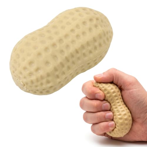 Peanut Squishy Nut Shaped Slow Rising Squeeze Object Soft Sensory Stress Reliever for Desk Tactile Relaxation Item for Home or Office