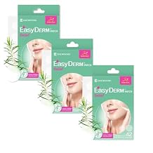 EasyDerm Relief Invisible Patch 3 Packs126 counts I 10,000 ppm Tea Tree Oil, Pimple Patch, Ultra-slim 0.1mm, Waterpoof, Korean Pimple Patches, Clear Skin Season, Summer & Travel Essentials