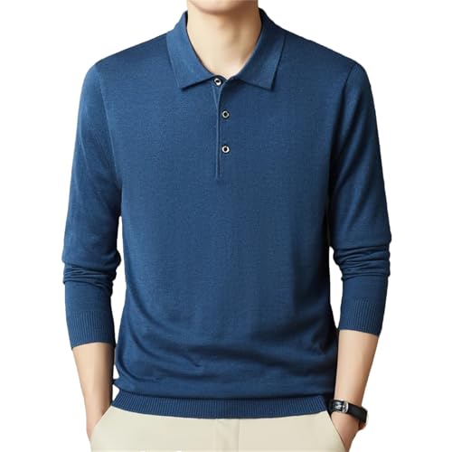 Dcvmvmn Men's Cashmere Wool Casual Pullovers Turn Down Collar Knitwear Long Sleeve Jumper Male Sheep Wool Knit Sweater Red