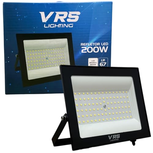 Refletor Led 200w Holofote Branco Frio 6500k IP67 Bivolt VRS Lighting (1 Unidade)